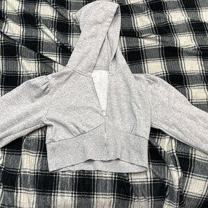 90 Degree By Reflex Gray Zip-Up Hoodie Jacket
